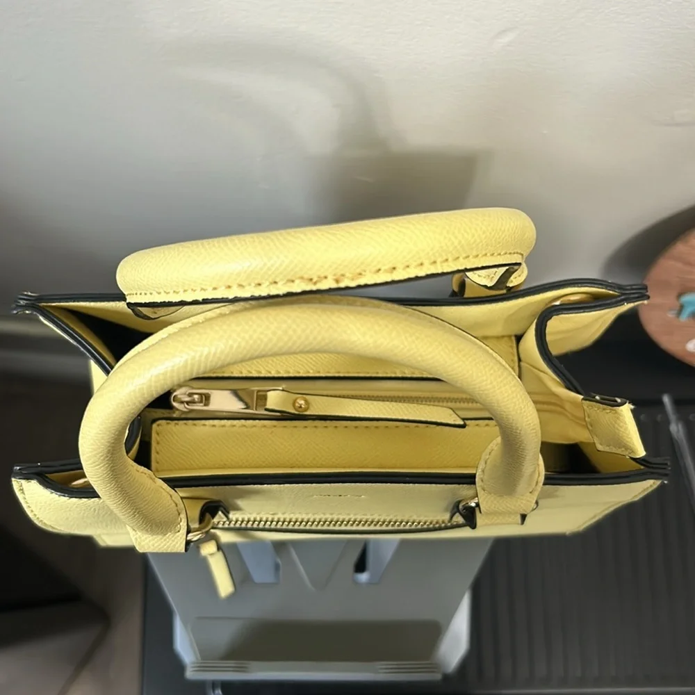 Aldo Yellow Satchel Modern Sophistication
